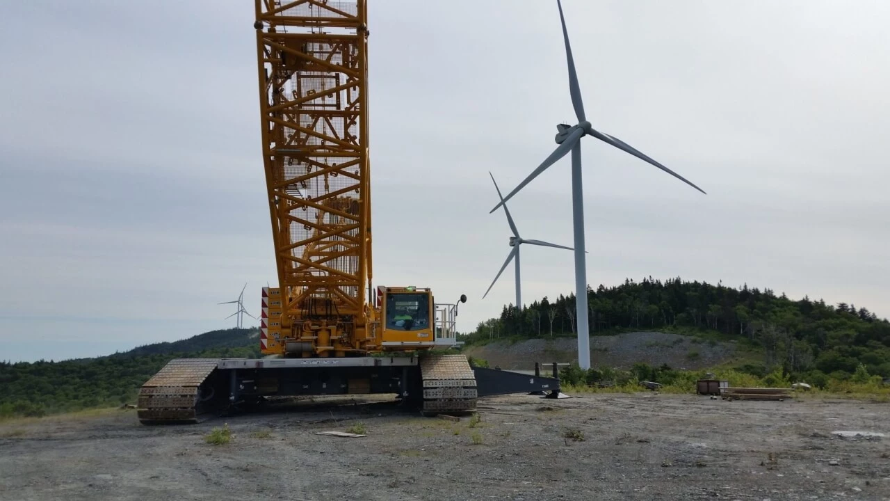 crane and wind mill